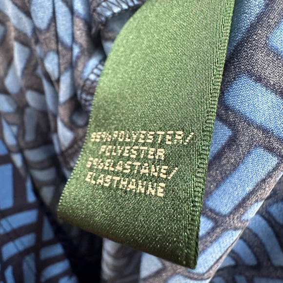 Ralph Lauren‎ Women Midi Sleeveless Summer Blue Geometric with Belt Dress Size 8 - Picture 8 of 10